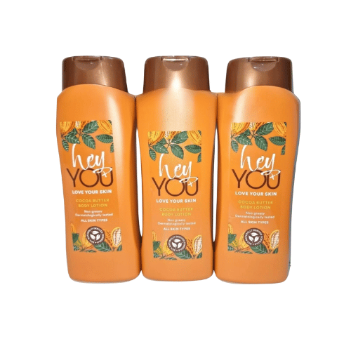 Cocoa Butter LOVE your Skin Body Lotion,non Greasy, Vegan, all Skin Types,3 Bottles 400 ml