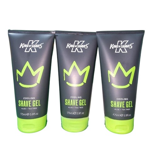 King of Shaves cooling Aloe + Tea Tree Shave Gel 175 ml new packaging ( 3 pack