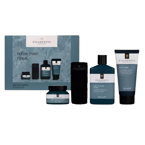 Champneys health spa Daily Self - Care refine your ritual Kit Mens 4pcs Gift Set