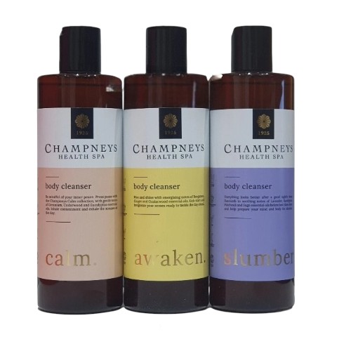 Champneys Body Wash Body Cleanser – Awaken, Slumber, Calm – Set of 3x 350ml