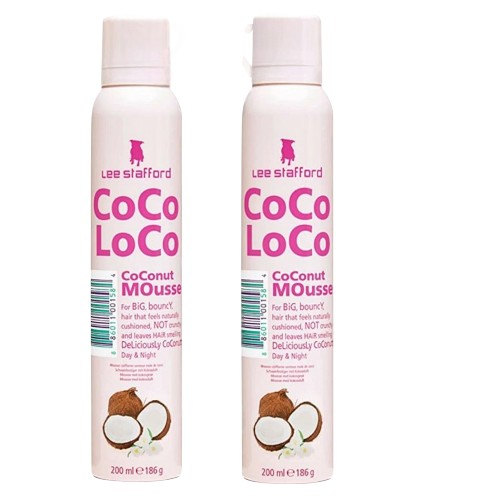Lee Stafford Coco Loco Coconut Mousse, for big bouncy hair , 2X 200 ML