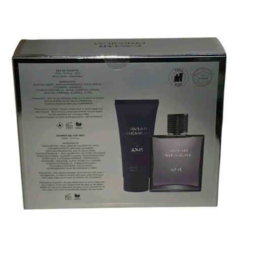 AXIS CAVIAR PREMIUM Eau de Toilette & Shower Gel ,MENS AFTERSHAVE GIFT SET ⭐⭐⭐⭐⭐