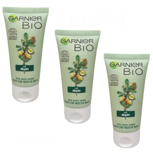 Garnier Bio Rich Argan Multi Use Rescue Balm 50ml, Pack of 3 - Face, Body, Hands