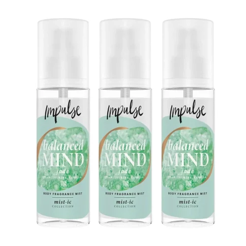 Impulse Balanced Mind Jade Mist - Ic Collection Fragrance Body Mist 150ml 3 Pack