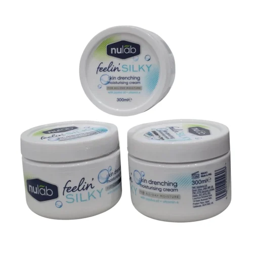 Nulab Feelin Silky Moisture Cream with Vitamin E & Jojoba Oil ,Pack 300ml,3 PACK