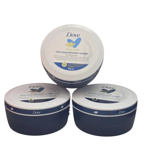 Dove Rich Nourishment Cream For Face & Body 72HR Moisture,SKIN CARE,3 PACK 250ML