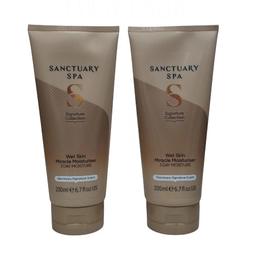 Sanctuary Spa Wet Skin Miracle Moisturiser 3 Day Moisture , 200ml - TWIN PACK