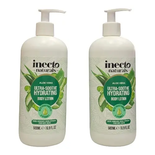Inecto Naturals Ultra Soothe Hydrating Aloe Vera & Vitamin E Body Lotion,2X500ml
