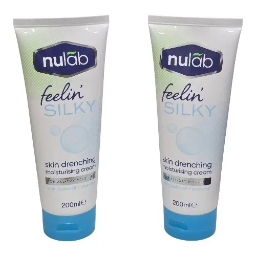 Nulab Feelin Silky Moisture Cream with Vitamin E & Jojoba Oil 200ml, Twin Pack