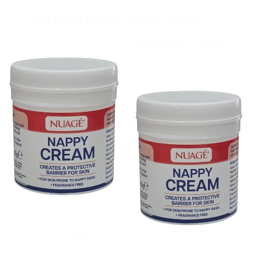 Nappy Cream For Skin Prone to Nappy Rash Fragrance Free,Mini Travel Size, 2x 60g